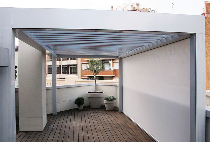 Fixscreen, cortina de protección solar resistente al viento